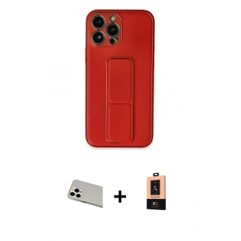 MARSİLYAN™- iPhone 13 Pro Max Kılıf Akış Doku - Şeffaf Maxco Cam Ekran Koruyucu + Rainbow Kamera Lens Koruma Cam - BZ