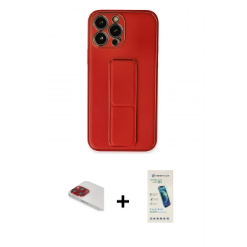 MARSİLYAN™- iPhone 13 Pro Max Kılıf Akış Doku - Şeffaf Pasifik Cam Ekran Koruyucu + Pers Alüminyum Kamera Lens - KI