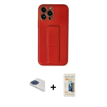 MARSİLYAN™- iPhone 13 Pro Max Kılıf Akış Doku - Siyah 6D Mat Seramik Hayalet Nano Ekran Koruyucu + Pers Alüminyum Kamera Lens - LT