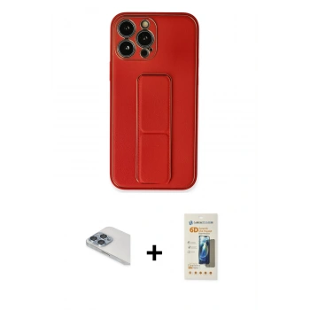 MARSİLYAN™- iPhone 13 Pro Max Kılıf Akış Doku - Siyah 6D Mat Seramik Hayalet Nano Ekran Koruyucu + Pers Alüminyum Kamera Lens - SABE