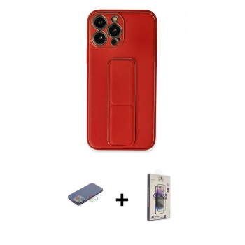 MARSİLYAN™- iPhone 13 Pro Max Kılıf Akış Doku - Siyah Bilvis 3D Cam Ekran Koruyucu + Renkli Kamera Lens Koruma Cam - MI