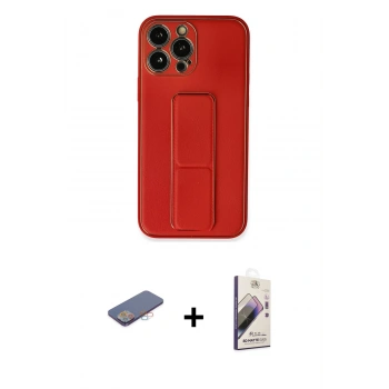 MARSİLYAN™- iPhone 13 Pro Max Kılıf Akış Doku - Siyah Bilvis 3D Mat Cam Ekran Koruyucu + Renkli Kamera Lens Koruma Cam - PE