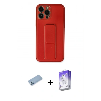 MARSİLYAN™- iPhone 13 Pro Max Kılıf Akış Doku - Siyah Bilvis 5in1 3D Magic Cam Ekran Koruyucu + Shine Kamera Lens Koruma Cam - MI