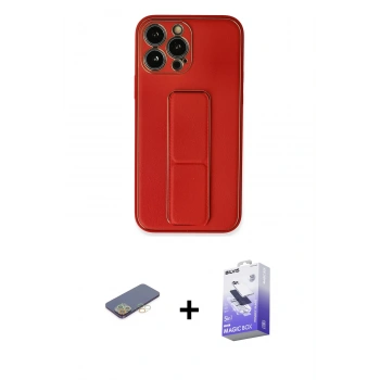 MARSİLYAN™- iPhone 13 Pro Max Kılıf Akış Doku - Siyah Bilvis 5in1 5D Magic Hayalet Cam Ekran Koruyucu + Renkli Kamera Lens Koruma Cam - SI
