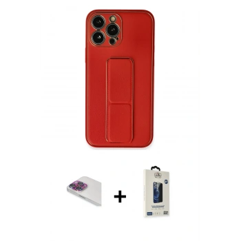 MARSİLYAN™- iPhone 13 Pro Max Kılıf Akış Doku - Siyah Bilvis Hayalet Cam Ekran Koruyucu + Pers Alüminyum Kamera Lens - GI