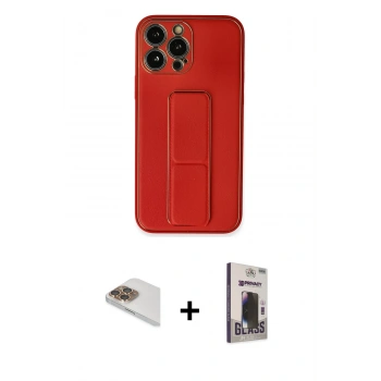 MARSİLYAN™- iPhone 13 Pro Max Kılıf Akış Doku - Siyah Bilvis Hayalet Cam Ekran Koruyucu + Pers Alüminyum Kamera Lens - GD