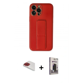 MARSİLYAN™- iPhone 13 Pro Max Kılıf Akış Doku - Siyah Bilvis Hayalet Cam Ekran Koruyucu + Pers Alüminyum Kamera Lens - KI