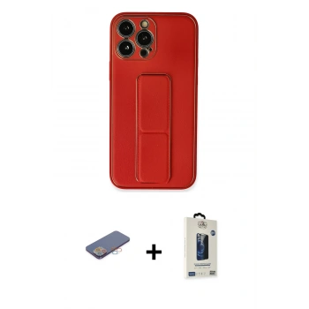 MARSİLYAN™- iPhone 13 Pro Max Kılıf Akış Doku - Siyah Bilvis Hayalet Cam Ekran Koruyucu + Renkli Kamera Lens Koruma Cam - PE