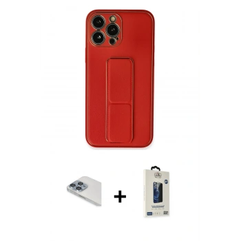 MARSİLYAN™- iPhone 13 Pro Max Kılıf Akış Doku - Siyah Bilvis Hayalet Cam Ekran Koruyucu + Pers Alüminyum Kamera Lens - SABE