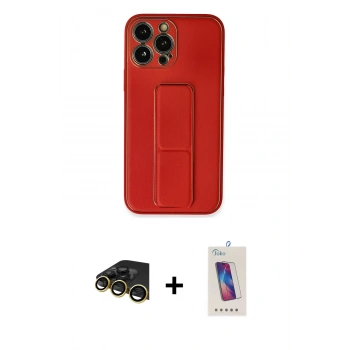 MARSİLYAN™- iPhone 13 Pro Max Kılıf Akış Doku - Siyah Joko 5D Cam + Raze Metal Kamera Lens - GD
