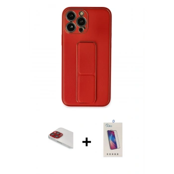 MARSİLYAN™- iPhone 13 Pro Max Kılıf Akış Doku - Siyah Joko 5D Cam + Pers Alüminyum Kamera Lens - KI