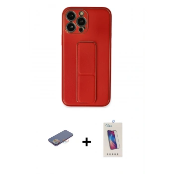 MARSİLYAN™- iPhone 13 Pro Max Kılıf Akış Doku - Siyah Joko 5D Cam + Renkli Kamera Lens Koruma Cam - PE