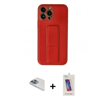 MARSİLYAN™- iPhone 13 Pro Max Kılıf Akış Doku - Siyah Joko 5D Cam + Pers Alüminyum Kamera Lens - SABE