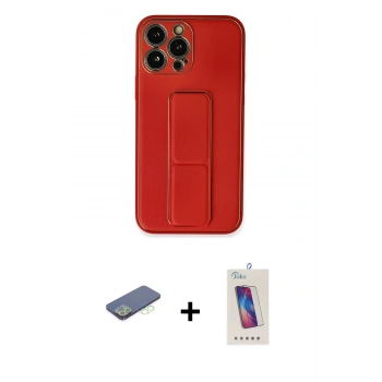MARSİLYAN™- iPhone 13 Pro Max Kılıf Akış Doku - Siyah Joko 5D Cam + Renkli Kamera Lens Koruma Cam - YL