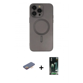 MARSİLYAN™- iPhone 13 Pro Max Kılıf Akış Minimal Özel Seri - Şeffaf 360 Full Body Arka Koruyucu + Renkli Kamera Lens Koruma Cam - TU