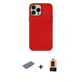 MARSİLYAN™- iPhone 13 Pro Max Kılıf Çekirdek Çizgi - Şeffaf Maxco Cam Ekran Koruyucu + Renkli Kamera Lens Koruma Cam - MI