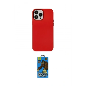 MARSİLYAN™- iPhone 13 Pro Max Kılıf Çekirdek Çizgi - Siyah 18D Cam Ekran Koruyucu