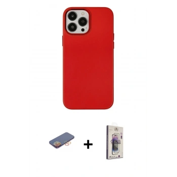 MARSİLYAN™- iPhone 13 Pro Max Kılıf Çekirdek Çizgi - Siyah Bilvis 3D Cam Ekran Koruyucu + Renkli Kamera Lens Koruma Cam - TU