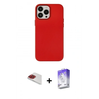 MARSİLYAN™- iPhone 13 Pro Max Kılıf Çekirdek Çizgi - Siyah Bilvis 5in1 3D Magic Cam Ekran Koruyucu + Pers Alüminyum Kamera Lens - KI