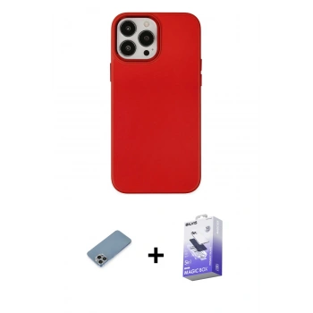 MARSİLYAN™- iPhone 13 Pro Max Kılıf Çekirdek Çizgi - Siyah Bilvis 5in1 5D Magic Hayalet Cam Ekran Koruyucu + Shine Kamera Lens Koruma Cam - GI