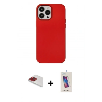 MARSİLYAN™- iPhone 13 Pro Max Kılıf Çekirdek Çizgi - Siyah Joko 5D Cam + Pers Alüminyum Kamera Lens - KI