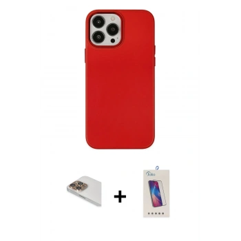 MARSİLYAN™- iPhone 13 Pro Max Kılıf Çekirdek Çizgi - Siyah Joko 5D Cam + Pers Alüminyum Kamera Lens - GD