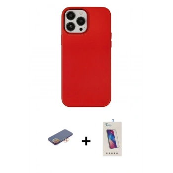 MARSİLYAN™- iPhone 13 Pro Max Kılıf Çekirdek Çizgi - Siyah Joko 5D Cam + Renkli Kamera Lens Koruma Cam - TU