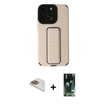 MARSİLYAN™- iPhone 13 Pro Max Kılıf Çekirdek Yansıma - Şeffaf 360 Full Body Arka Koruyucu + Pers Alüminyum Kamera Lens - GD