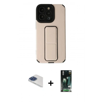 MARSİLYAN™- iPhone 13 Pro Max Kılıf Çekirdek Yansıma - Şeffaf 360 Full Body Arka Koruyucu + Pers Alüminyum Kamera Lens - LT