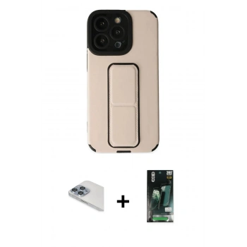 MARSİLYAN™- iPhone 13 Pro Max Kılıf Çekirdek Yansıma - Şeffaf 360 Full Body Arka Koruyucu + Pers Alüminyum Kamera Lens - SABE