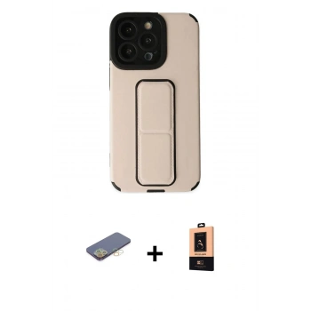 MARSİLYAN™- iPhone 13 Pro Max Kılıf Çekirdek Yansıma - Şeffaf Maxco Cam Ekran Koruyucu + Renkli Kamera Lens Koruma Cam - SI