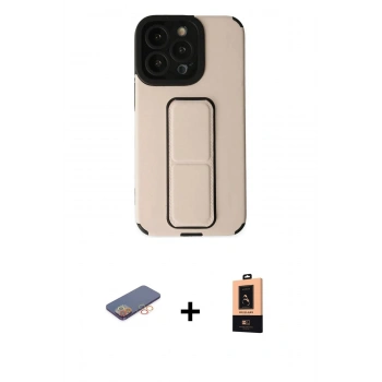 MARSİLYAN™- iPhone 13 Pro Max Kılıf Çekirdek Yansıma - Şeffaf Maxco Cam Ekran Koruyucu + Renkli Kamera Lens Koruma Cam - TU