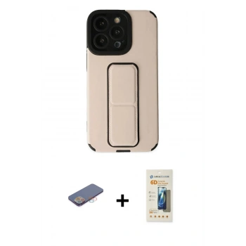 MARSİLYAN™- iPhone 13 Pro Max Kılıf Çekirdek Yansıma - Siyah 6D Mat Seramik Hayalet Nano Ekran Koruyucu + Renkli Kamera Lens Koruma Cam - PE