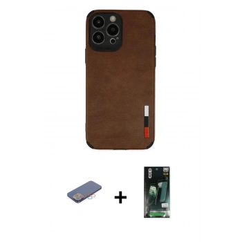 MARSİLYAN™- iPhone 13 Pro Max Kılıf Doruk Asil Koleksiyonu - Şeffaf 360 Full Body Arka Koruyucu + Renkli Kamera Lens Koruma Cam - PE