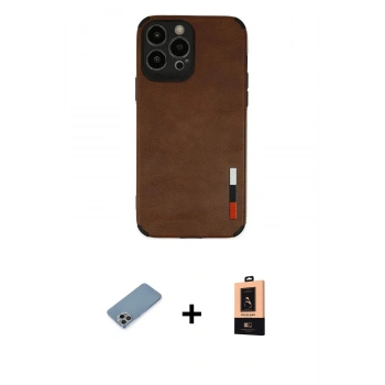 MARSİLYAN™- iPhone 13 Pro Max Kılıf Doruk Asil Koleksiyonu - Şeffaf Maxco Cam Ekran Koruyucu + Shine Kamera Lens Koruma Cam - GI