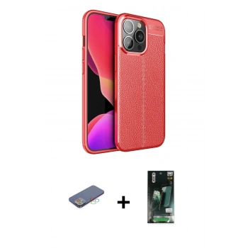 MARSİLYAN™- iPhone 13 Pro Max Kılıf Doruk Klasik Özel Seri - Şeffaf 360 Full Body Arka Koruyucu + Renkli Kamera Lens Koruma Cam - MI