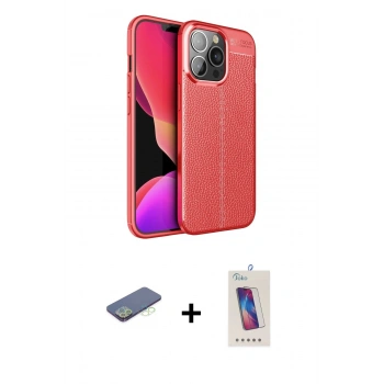MARSİLYAN™- iPhone 13 Pro Max Kılıf Doruk Klasik Özel Seri - Siyah Joko 5D Cam + Renkli Kamera Lens Koruma Cam - YL