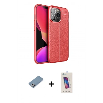 MARSİLYAN™- iPhone 13 Pro Max Kılıf Doruk Klasik Özel Seri - Siyah Joko 5D Cam + Shine Kamera Lens Koruma Cam - GI