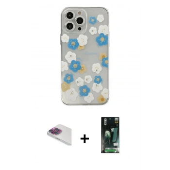 MARSİLYAN™- iPhone 13 Pro Max Kılıf Eksen Asil Prime - Şeffaf 360 Full Body Arka Koruyucu + Pers Alüminyum Kamera Lens - GI