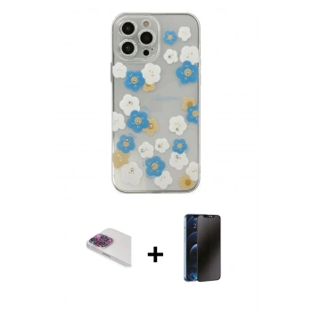 MARSİLYAN™- iPhone 13 Pro Max Kılıf Eksen Asil Prime - Siyah 3D Antistatik Hayalet Cam Ekran Koruyucu + Pers Alüminyum Kamera Lens - GI