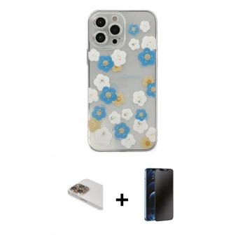 MARSİLYAN™- iPhone 13 Pro Max Kılıf Eksen Asil Prime - Siyah 3D Antistatik Hayalet Cam Ekran Koruyucu + Pers Alüminyum Kamera Lens - GD
