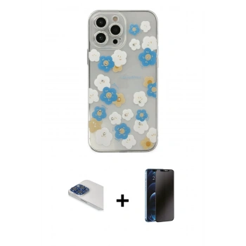 MARSİLYAN™- iPhone 13 Pro Max Kılıf Eksen Asil Prime - Siyah 3D Antistatik Hayalet Cam Ekran Koruyucu + Pers Alüminyum Kamera Lens - LT