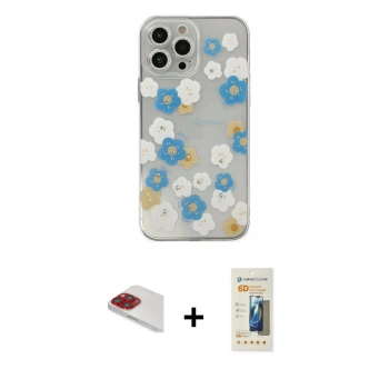 MARSİLYAN™- iPhone 13 Pro Max Kılıf Eksen Asil Prime - Siyah 6D Mat Seramik Hayalet Nano Ekran Koruyucu + Pers Alüminyum Kamera Lens - KI