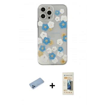 MARSİLYAN™- iPhone 13 Pro Max Kılıf Eksen Asil Prime - Siyah 6D Mat Seramik Hayalet Nano Ekran Koruyucu + Shine Kamera Lens Koruma Cam - MI