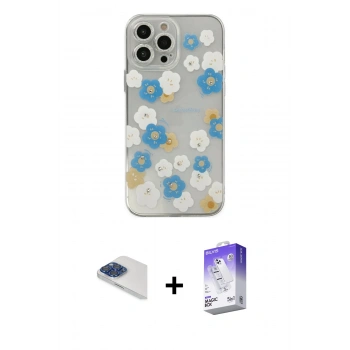 MARSİLYAN™- iPhone 13 Pro Max Kılıf Eksen Asil Prime - Siyah Bilvis 5in1 3D Magic Cam Ekran Koruyucu + Pers Alüminyum Kamera Lens - LT
