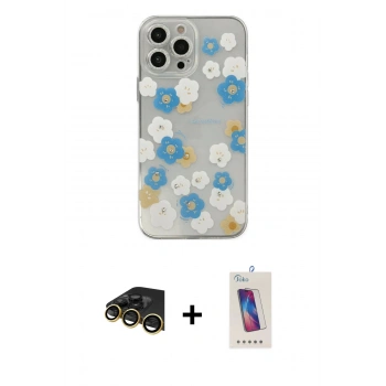 MARSİLYAN™- iPhone 13 Pro Max Kılıf Eksen Asil Prime - Siyah Joko 5D Cam + Raze Metal Kamera Lens - GD
