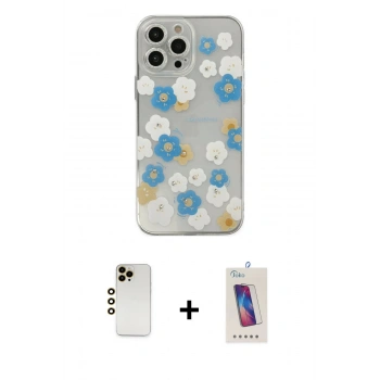MARSİLYAN™- iPhone 13 Pro Max Kılıf Eksen Asil Prime - Siyah Joko 5D Cam + Shine Kamera Lens - GD