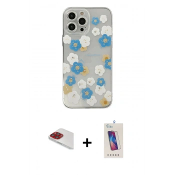 MARSİLYAN™- iPhone 13 Pro Max Kılıf Eksen Asil Prime - Siyah Joko 5D Cam + Pers Alüminyum Kamera Lens - KI