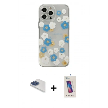 MARSİLYAN™- iPhone 13 Pro Max Kılıf Eksen Asil Prime - Siyah Joko 5D Cam + Pers Alüminyum Kamera Lens - LT