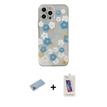 MARSİLYAN™- iPhone 13 Pro Max Kılıf Eksen Asil Prime - Siyah Joko 5D Cam + Shine Kamera Lens Koruma Cam - MI